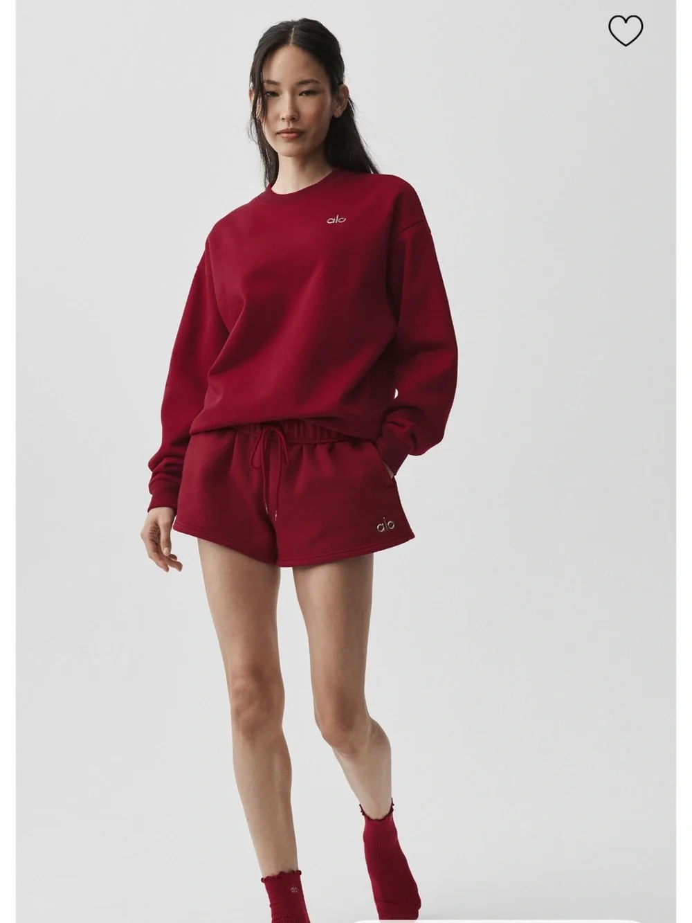 ALO Yoga Accolade Crew Neck Summer Romance Red
